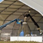 Starship in via di costruzione presso la struttura di collaudo in Texas