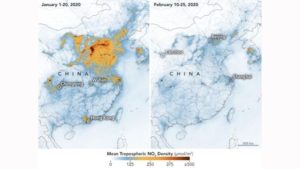 Corona virus: Forte riduzione dell'inquinamento in cina