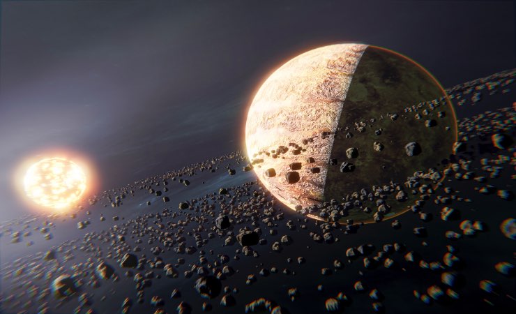 Illustrazione di uno scontro planetario  (Freepik FOTO) - www.systemscue.it