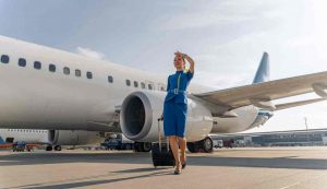 Hostess in aeroporto