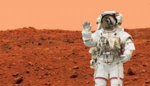 Astronauta e Marte (Depositphotos foto)