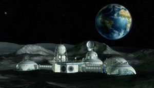 Illustrazione di abitazioni lunari (Depositphotos foto)