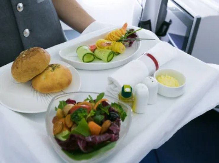 Cibo servito in aereo