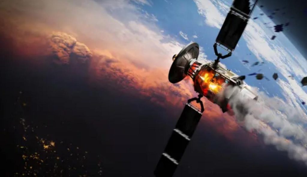 Satellite in rotta di collisione (Depositphotos foto) - www.aerospacecue.it