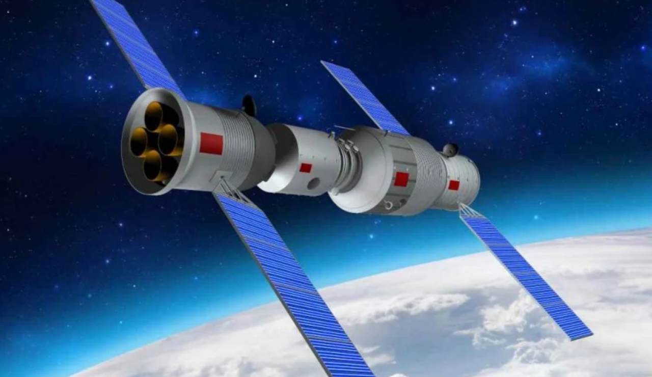 Illustrazione della stazione spaziale Tiangong-1 (Depositphotos FOTO) - www.aerospacecue.it