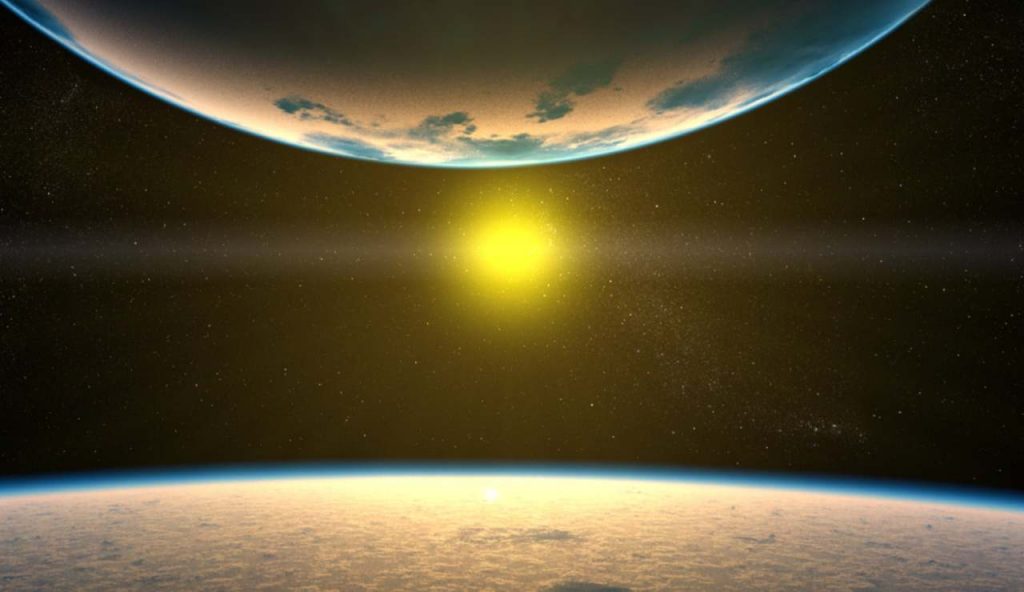 Illustrazione di un pianeta abitabile e della sua stella (Canva FOTO) - aerospacecue.it