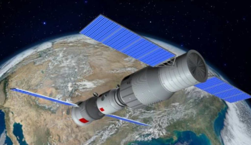 La stazione spaziale Tiangong attorno la Terra (Depositphotos FOTO) – www.aerospacecue.itt