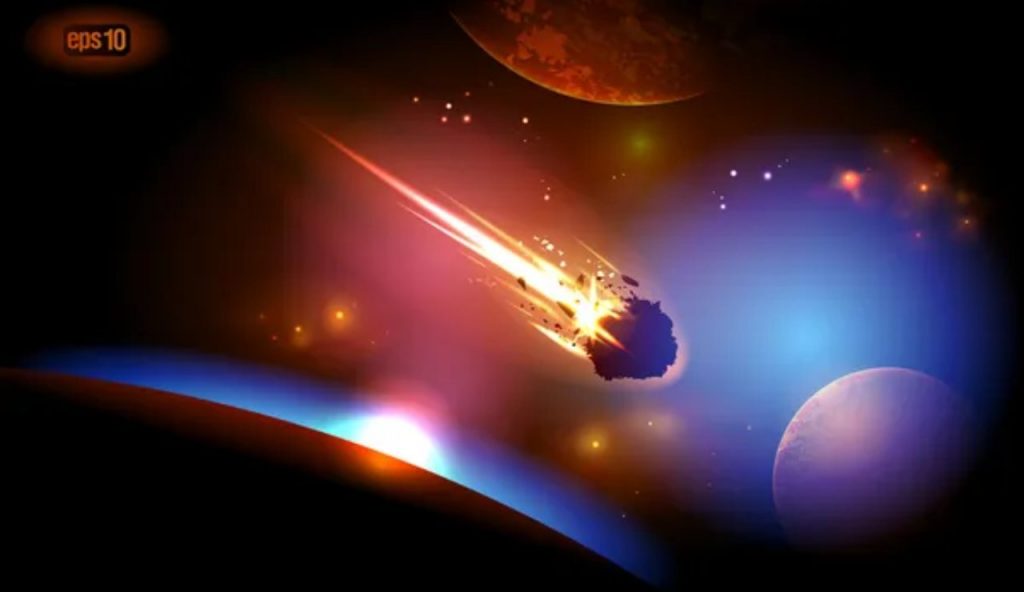 Illustrazione di un asteroide