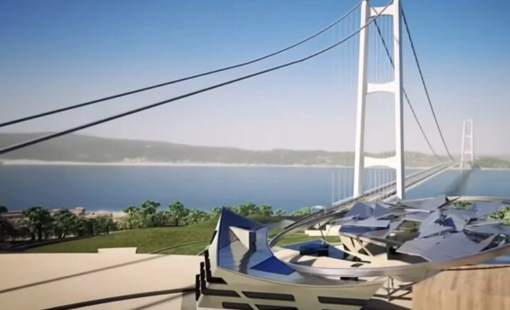 Ponte sullo Stretto scorcio ricostruzione (screenshot Geopop - YouTube) - www.aerospacecue.it