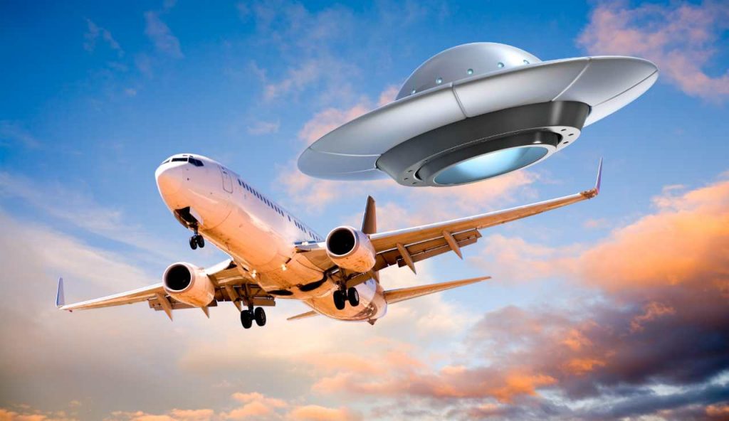 Ufo visto dall'aereo