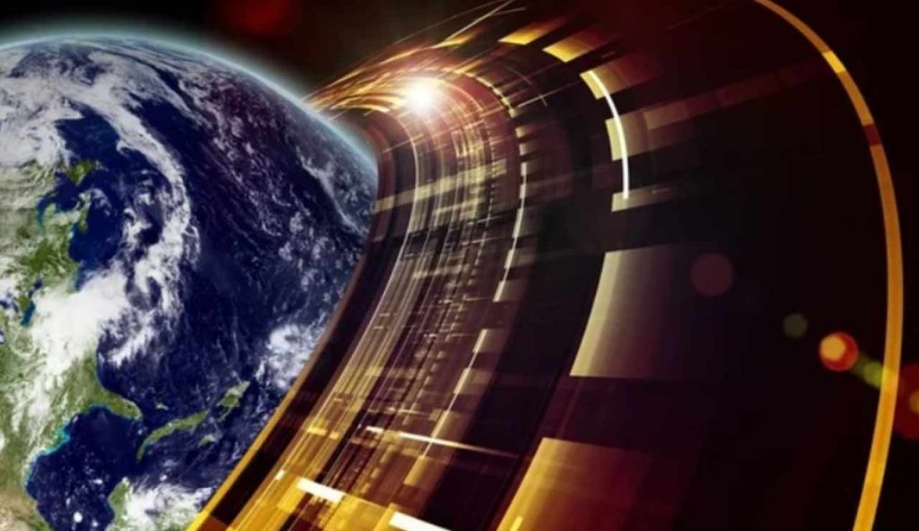Illustrazione della Terra con anello (Depositphotos foto) - www.aerospacecue.it
