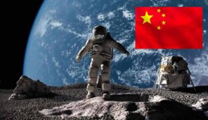 Illustrazione di astronauta cinese sulla Luna (Depositphotos foto) - www.aerospacecue.it