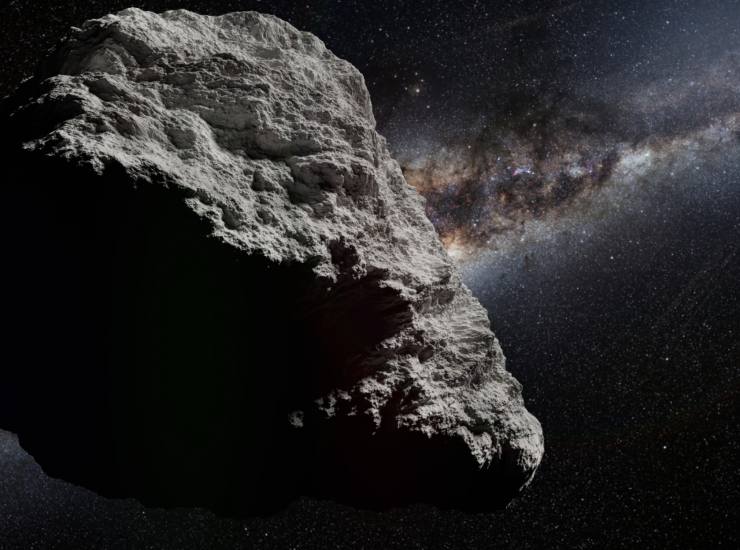 Illustrazione di un asteroide che vaga nello spazio (Canva FOTO) - aerospacecue.it