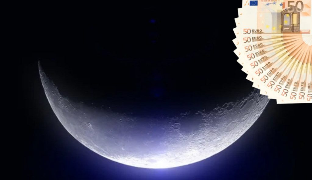 Luna e soldi (Depositphotos foto) - www.aerospacecue.it