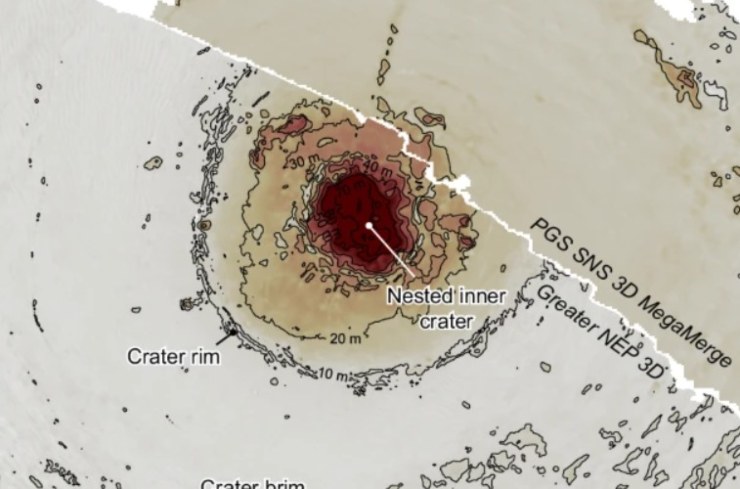 Mappa del cratere (nature.com foto) - www.aerospacecue.it