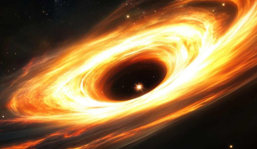 Illustrazione di un buco nero (Canva FOTO) - aerospacecue.it