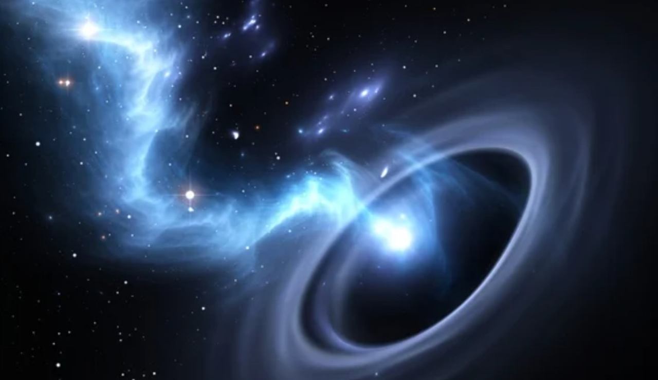 Illustrazione di un buco nero (Depositphotos foto) - www.aerospacecue.it